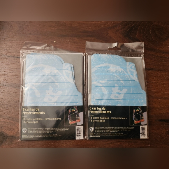 16 Lego Ninjago Movie Thank You Cards (2 Unopened Packages of 8) - Picture 2 of 4